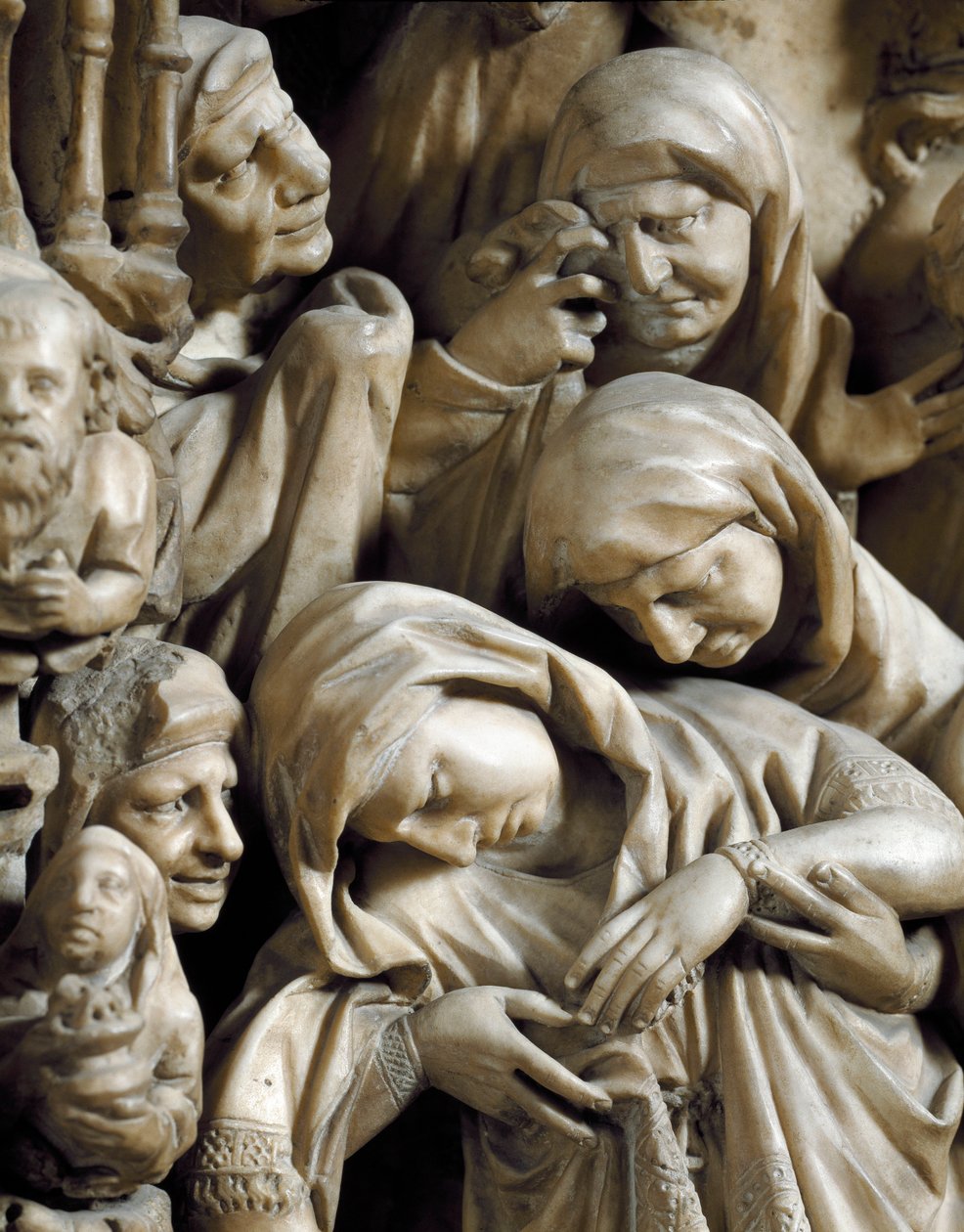 Gotik Sanat: “” Çarmıha Gerilme”” Nicola Pisano (1215/20-1278/84) tarafından mermer minberin rölyef detayı (Minberden detay) 1266-1268 - Cathedrale Notre-Dame-de-l