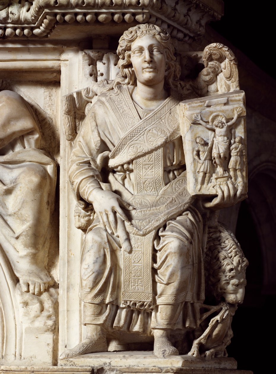 St John Baptist, minberden köşe heykeli, St John Vaftizhanesi by Nicola Pisano