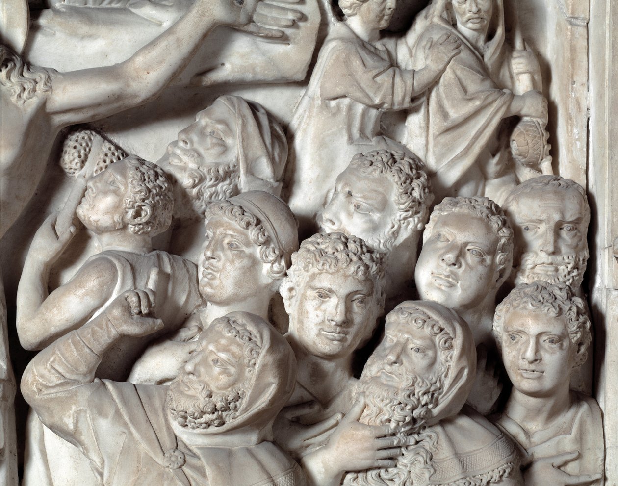 Nicola Pisano (1215 / 20-1278 / 84) (Mermer minber) 1260 Baptistere Saint John of Pisa (Battistero san Giovanni di Pisa), İtalya tarafından gerçekleştirilen Çarmıha Germe Detay Sandalye by Nicola Pisano