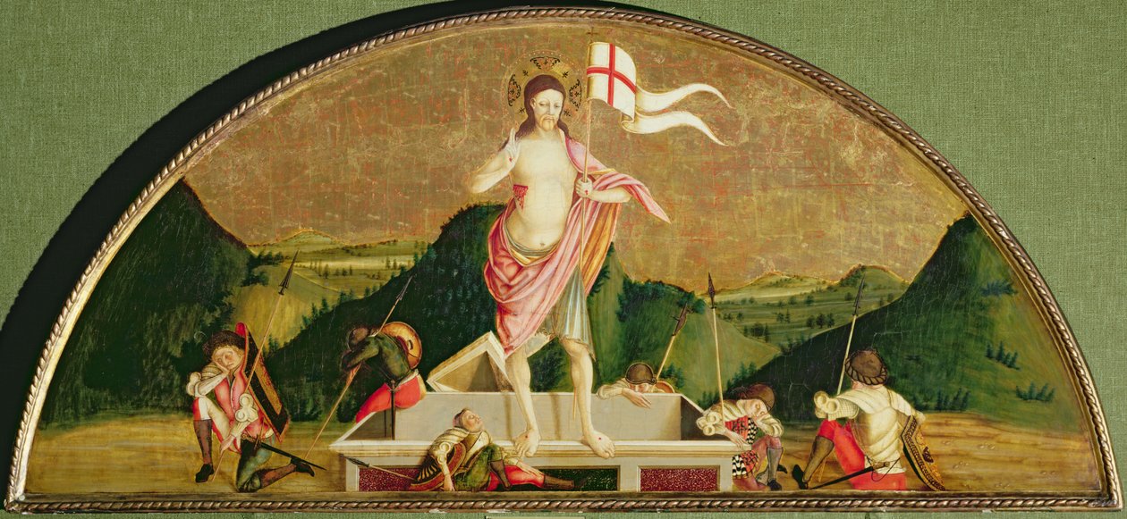 Dirilen İsa (panel üzerine yağlıboya) by Nicola de Maestro Antonio