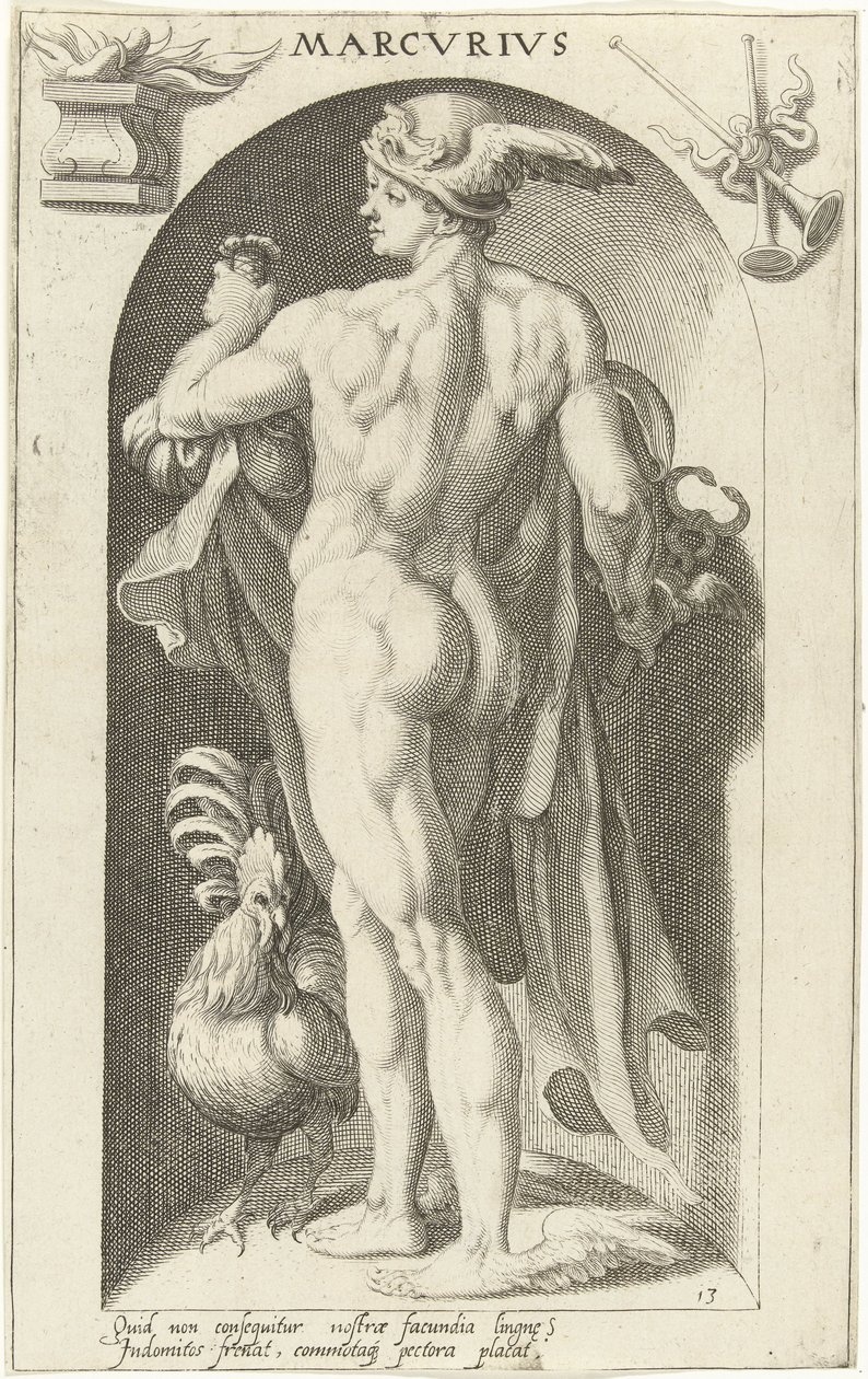 Merkür Marcvrivs (nesne üzerindeki başlık) Antik Tanrılar (dizi adı) by Nicolaas Braeu