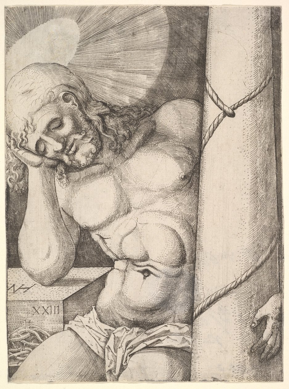 Sütundaki Acıların Adamı, 1523. by Nicolaas Hogenberg