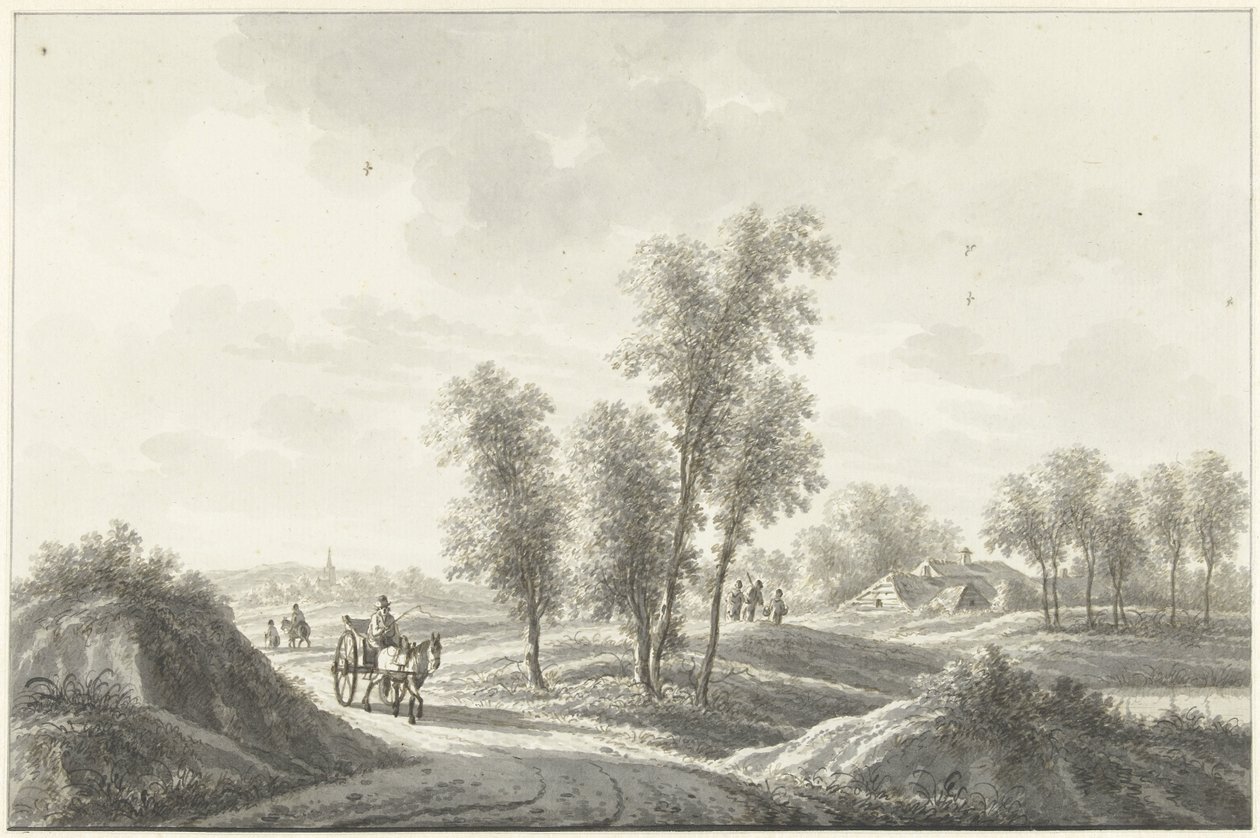 Gooi'deki Laren köyü by Nicolaas Wicart