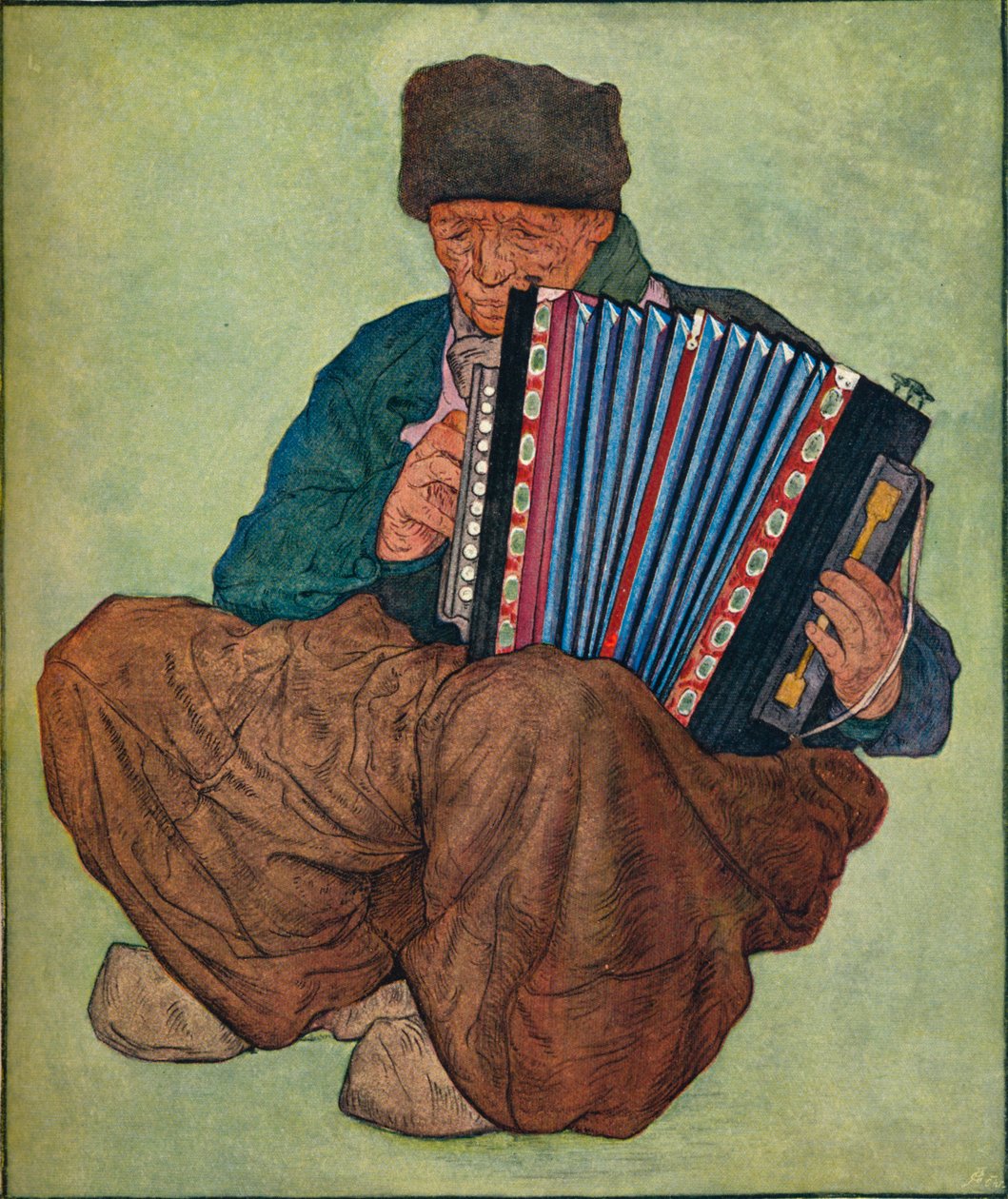Bir Volendam Müzisyeni, 19. yüzyıl. by Nicolaas Wilhelm Jungmann