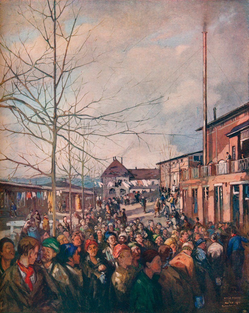 Ruhleben Hapishane Kampı, Noel Yemeği, 1917 by Nicolaas Wilhelm Jungmann