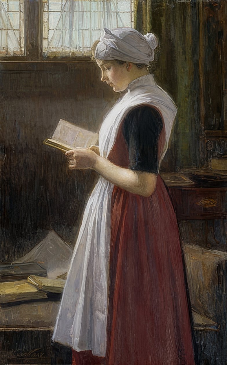 Amsterdam yetim kız. 1890-1910 civarında by Nicolaas van der Waay