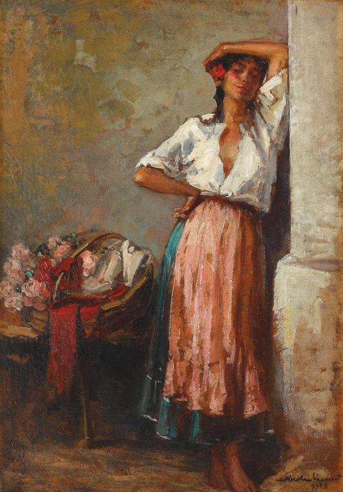 Çiçekçi Kız by Nicolae Vermont