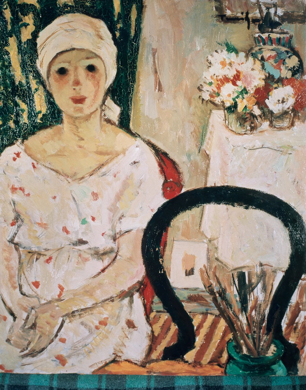 İç mekandaki kadın, Nicolae Tonitza (1886-1940), karton üzerine yağlı boya. Romanya, 20. yüzyıl. by Nicolae Tonitza
