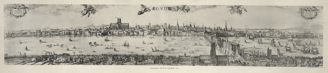 Londra Panoraması, 1616 by Nicolaes Jansz Visscher