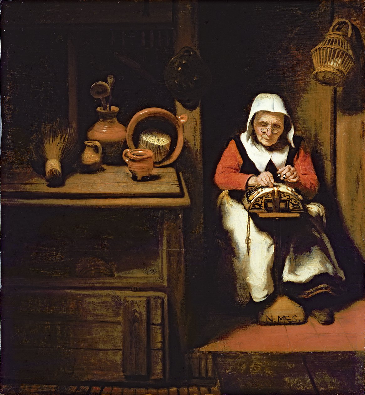 dantelci by Nicolaes Maes