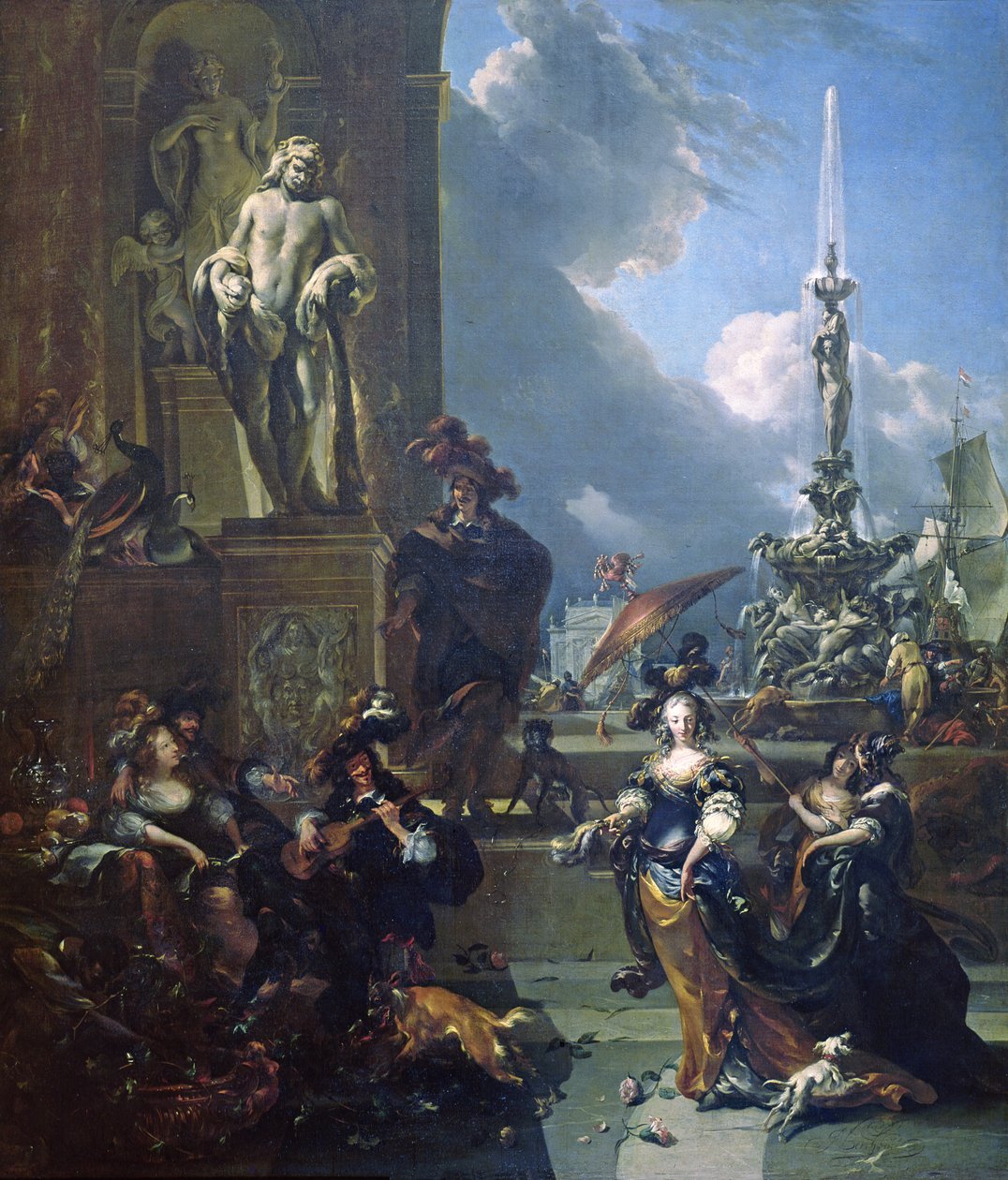 A Concert in a Public Square  by Nicolaes Pietersz. Berchem