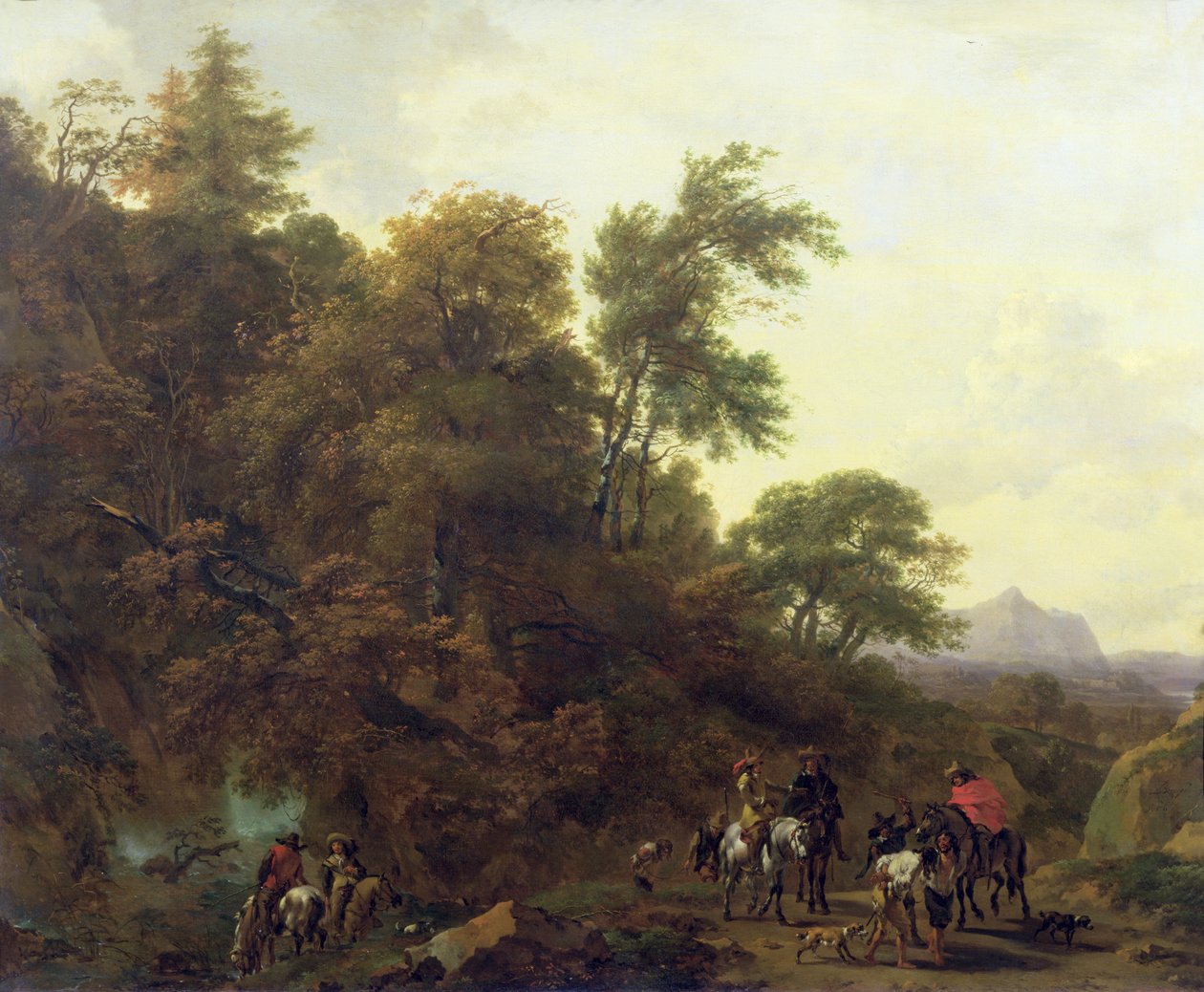 Mahkumlara Eskortluk Eden Askerlerle Ormanlık Manzara, 1656 by Nicolaes Pietersz. Berchem