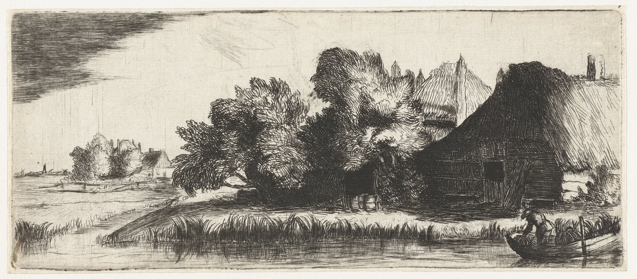 Bir çiftlik ile manzara by Nicolaes Anthoni Flinck (attributed to)
