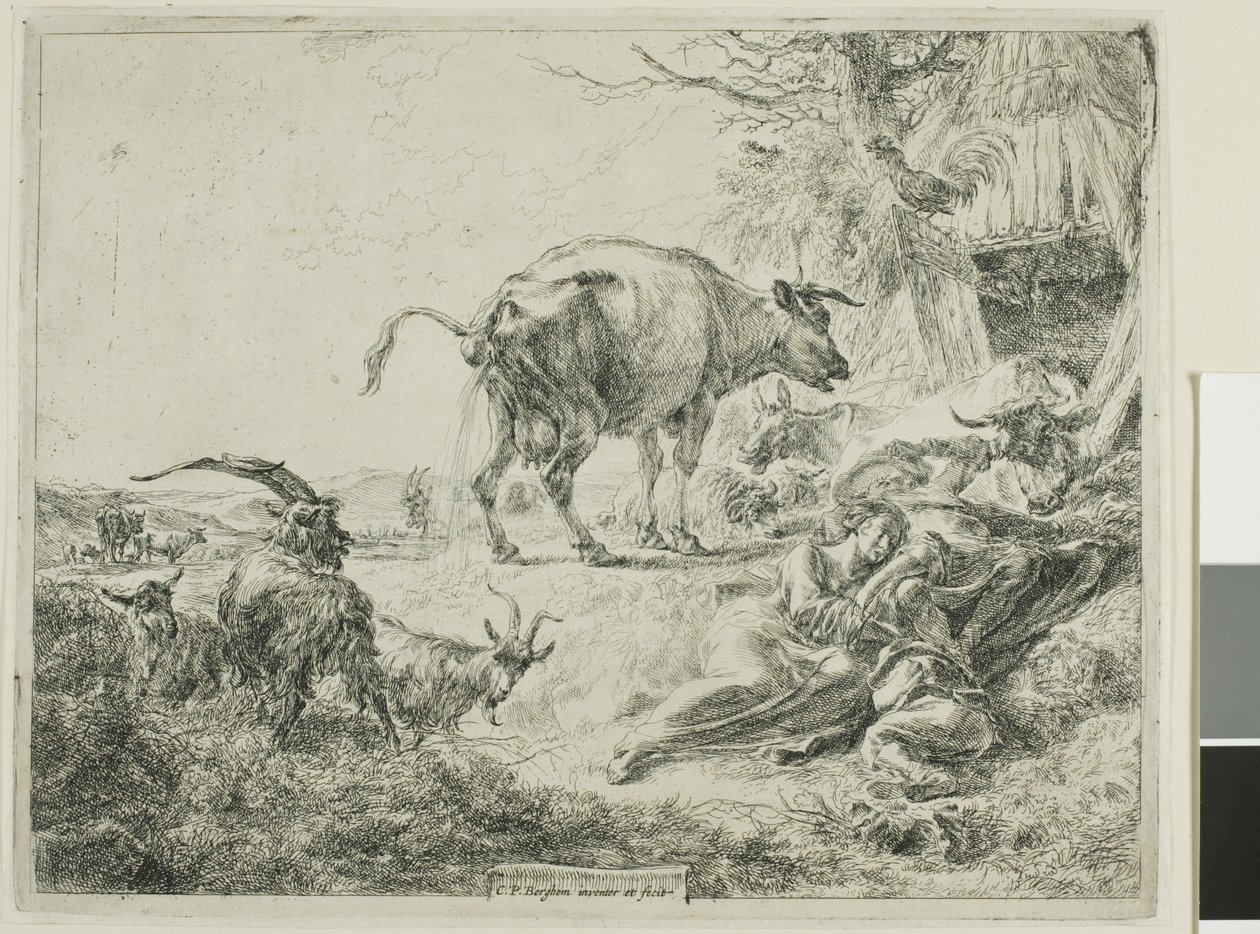 İnek Kendini Rahatlatıyor by Nicolaes Berchem