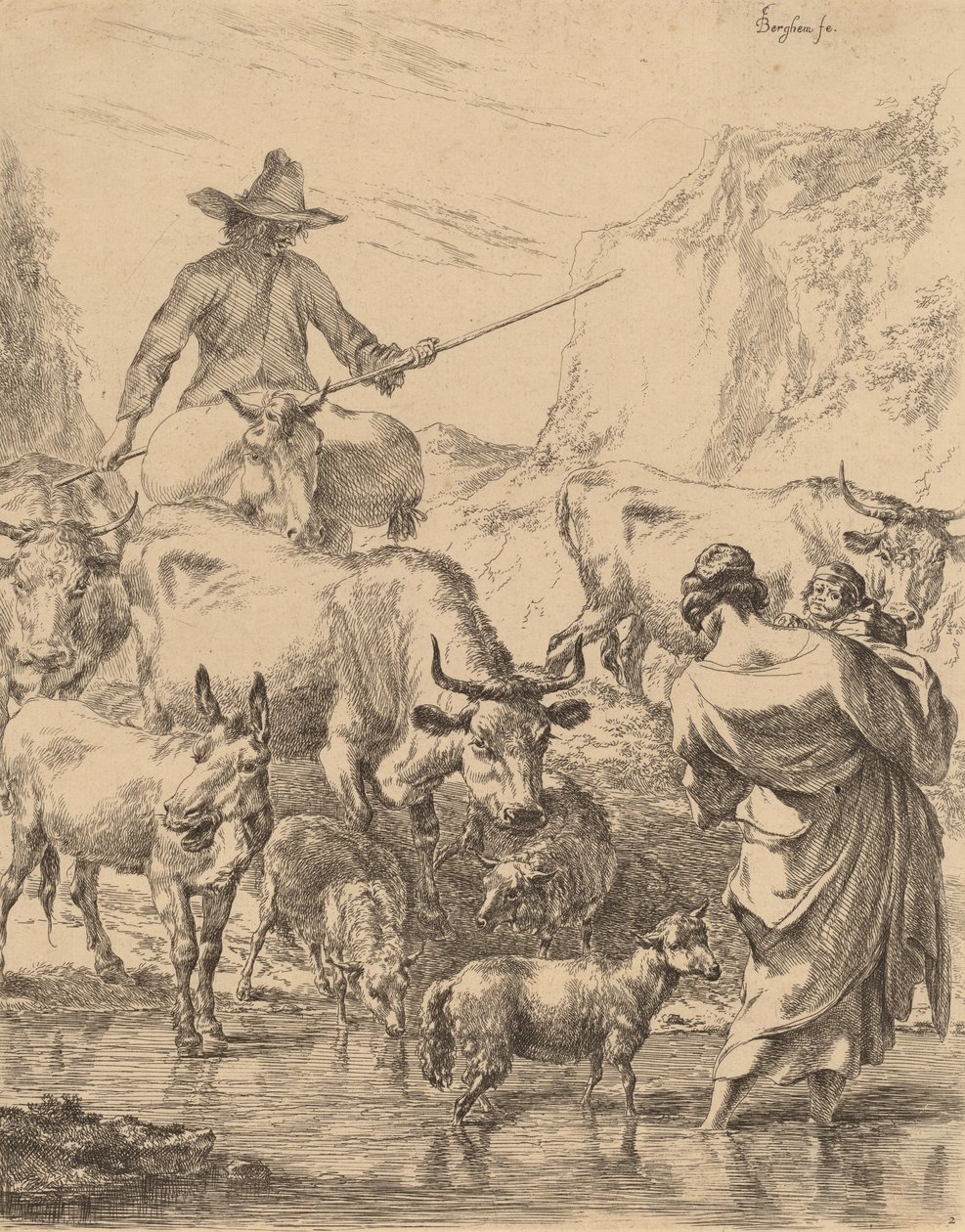 Dereden Geçen Sürü. by Nicolaes Berchem
