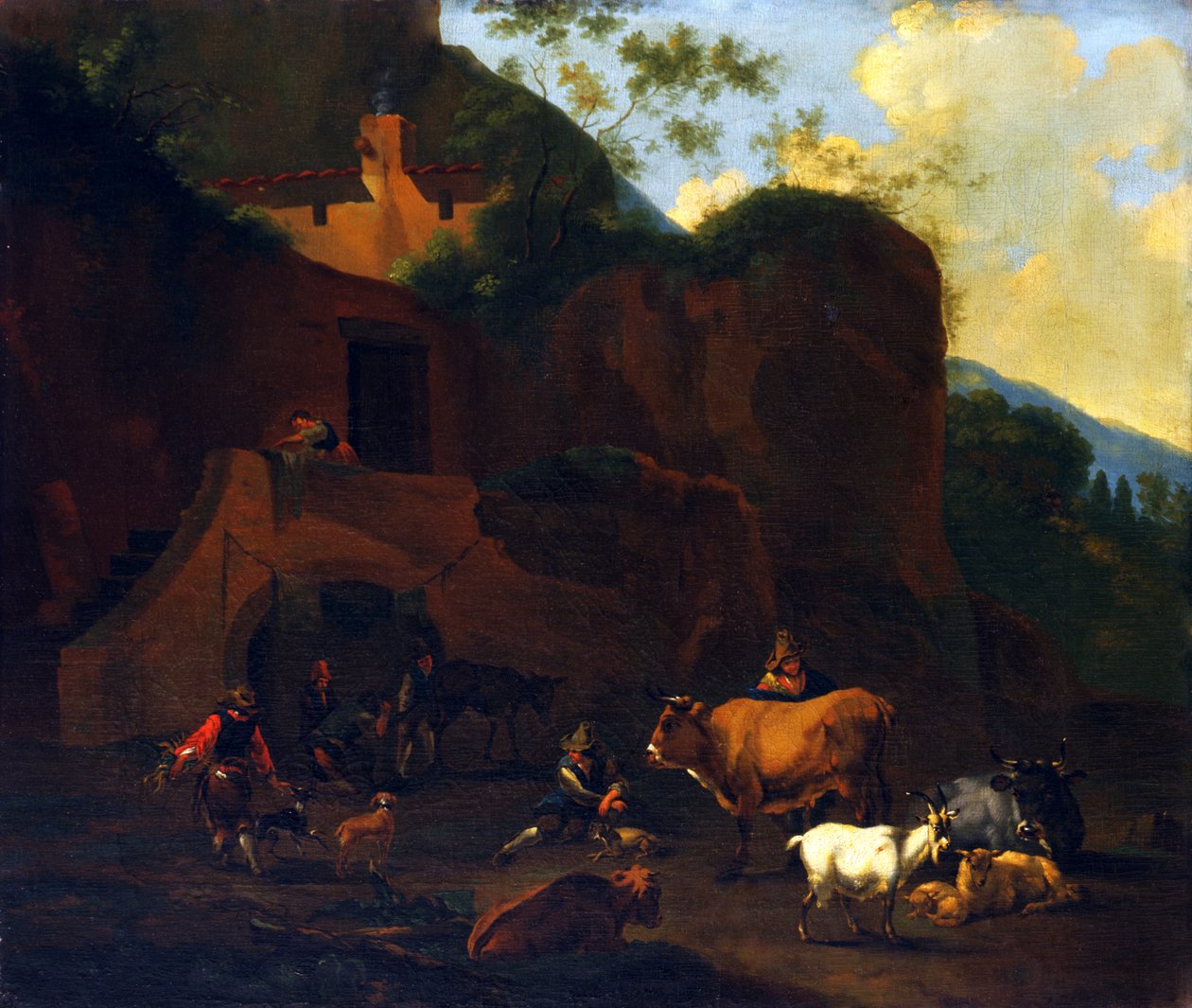 Köylüler ve Sığırlar, 17. yüzyıl by Nicolaes Berchem