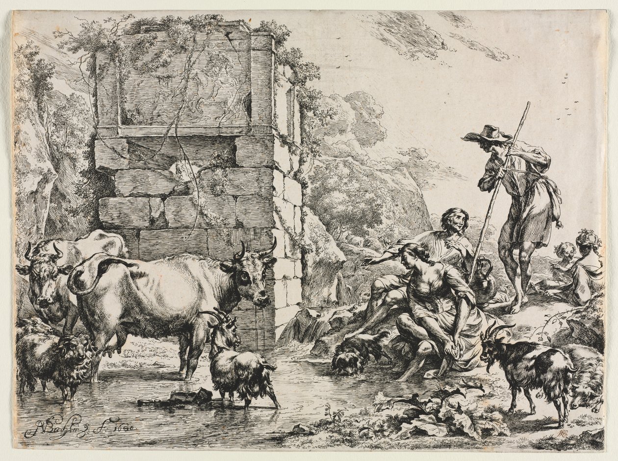inek içme by Nicolaes Berchem