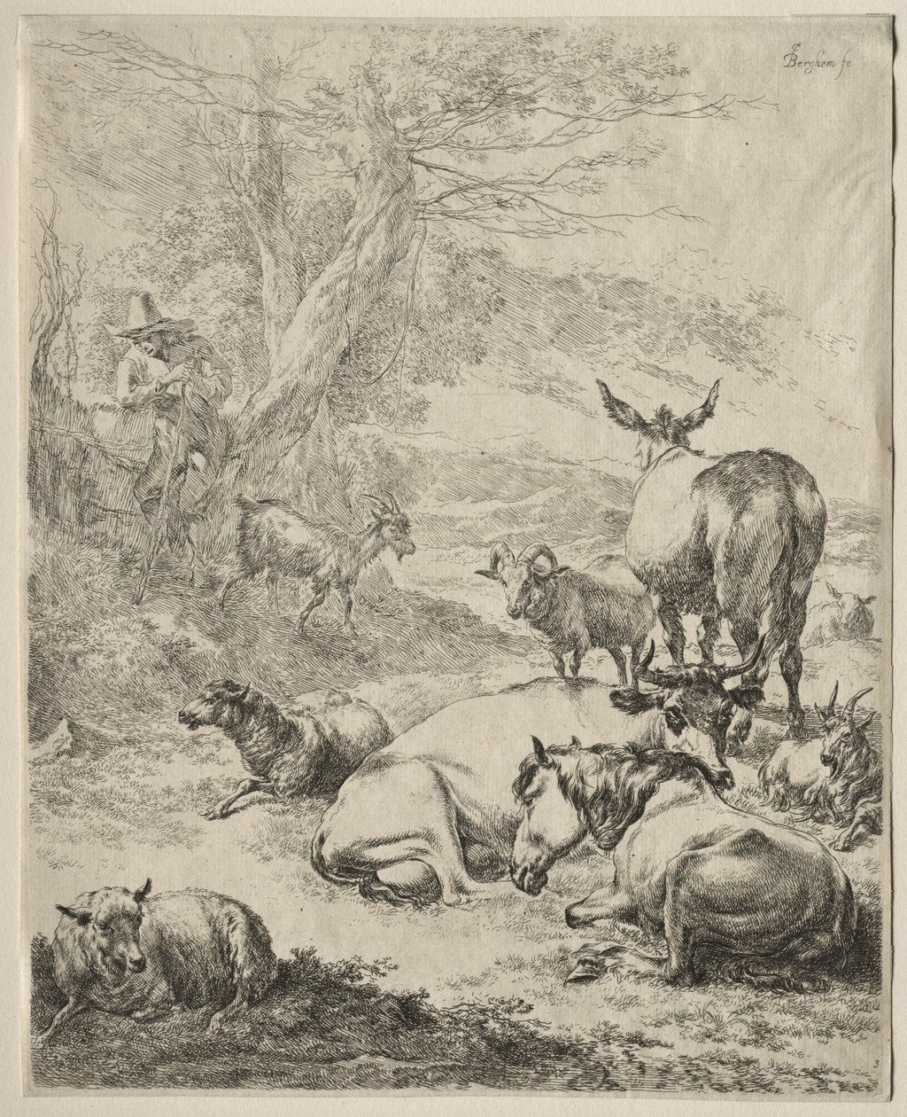 Dinlenen Sürü by Nicolaes Berchem