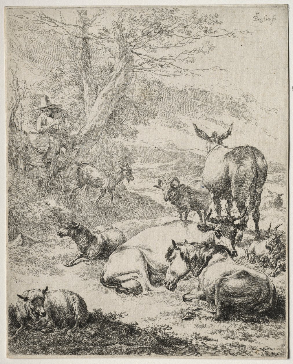 Dinlenen Sürü by Nicolaes Berchem