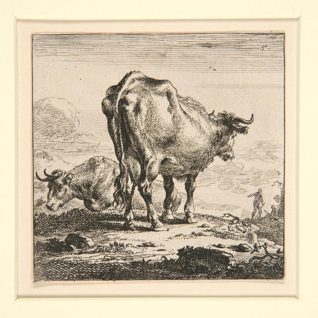 Süt-Hizmetçi ile İnekler Seti by Nicolaes Berchem