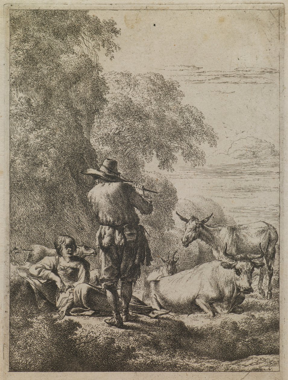 Flüt Çalan Çoban by Nicolaes Berchem