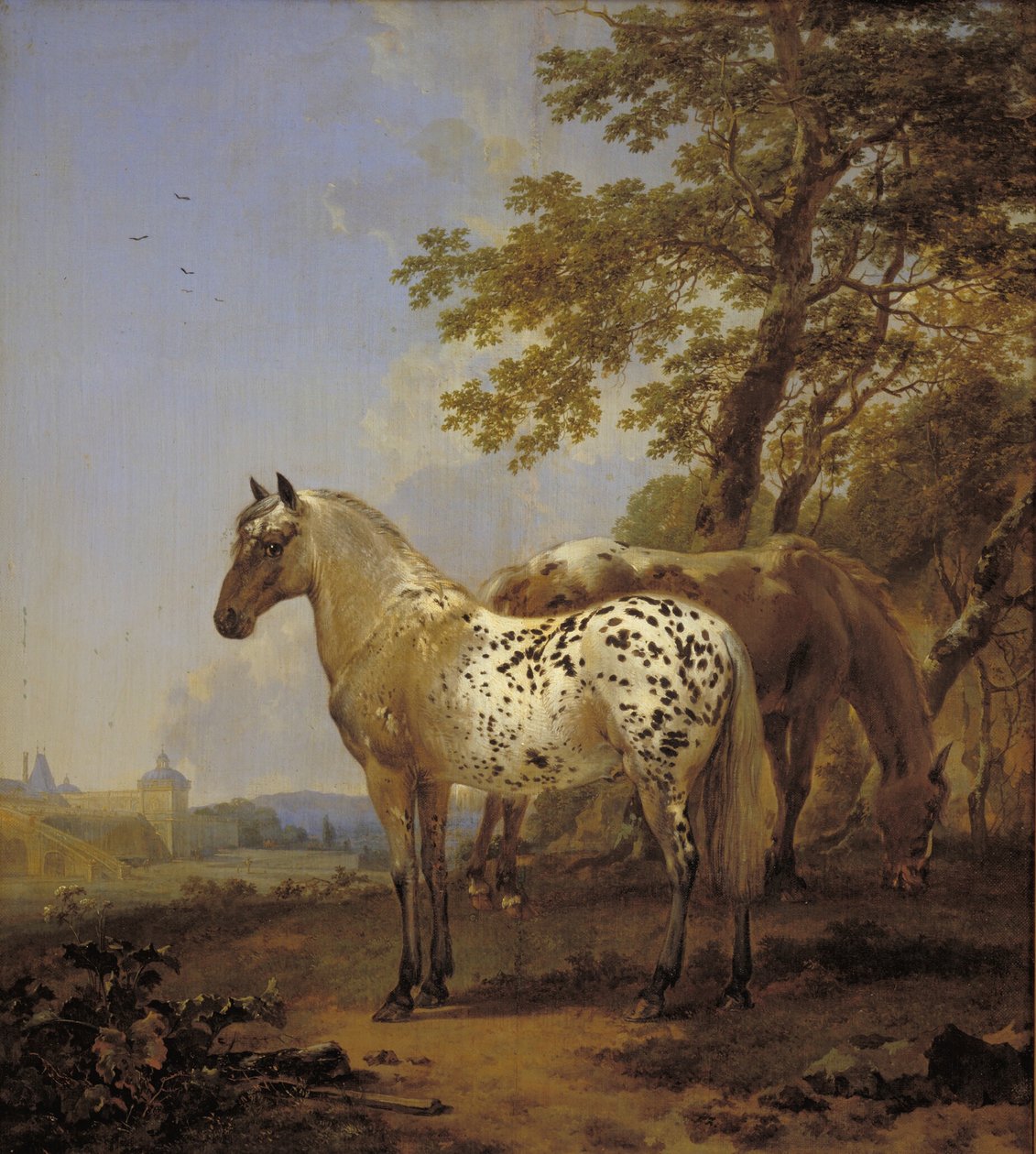Bir Manzarada İki At by Nicolaes Berchem