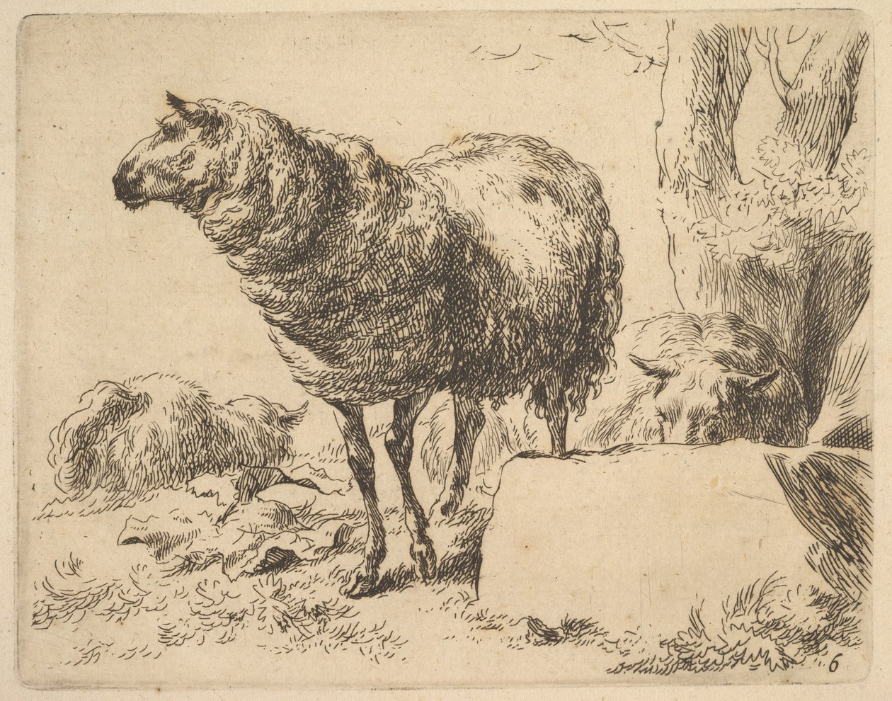 Koyun Setinden. by Nicolaes Berchem