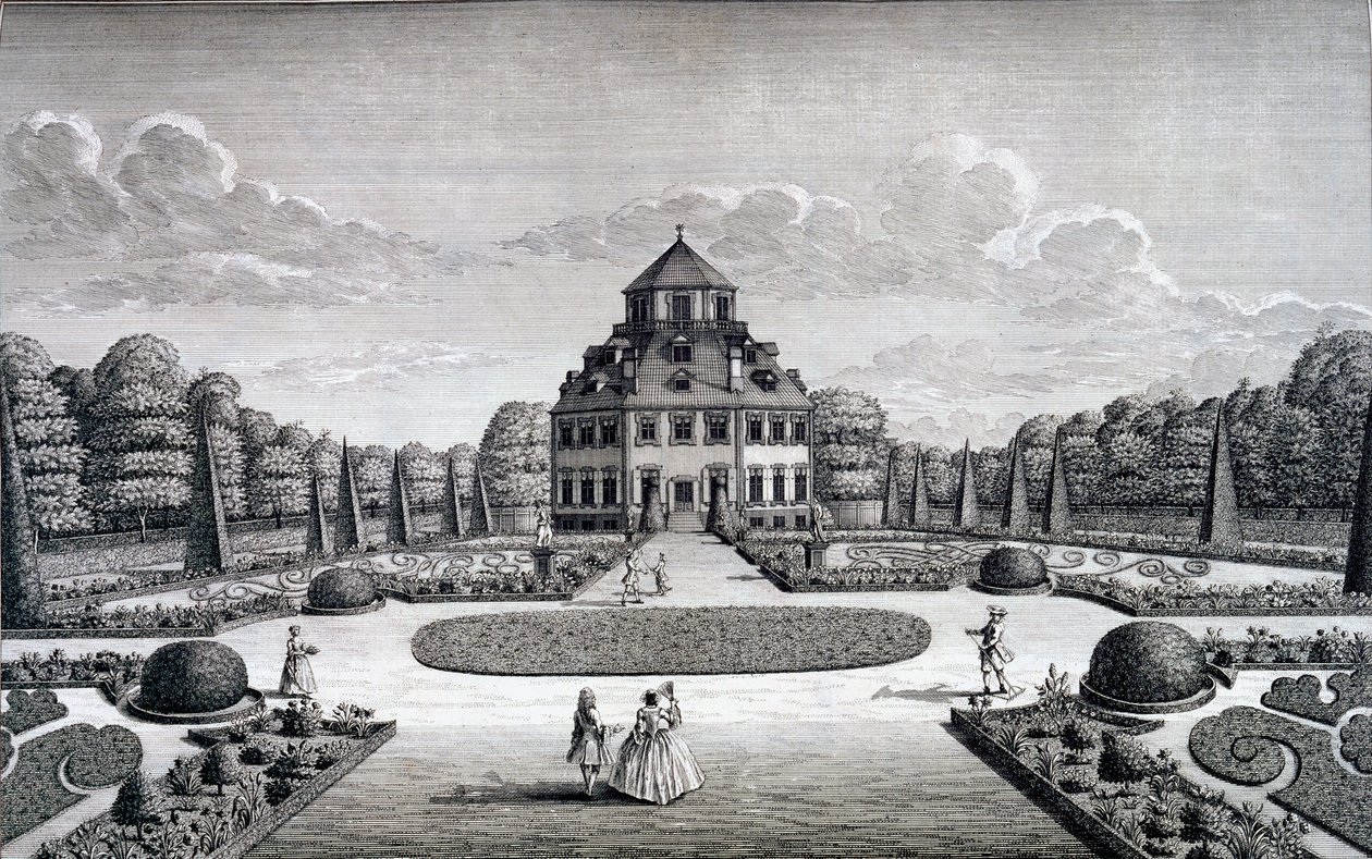 Frydenlund Evi ve Bahçesi Manzarası by Nicolaes Jansz Visscher