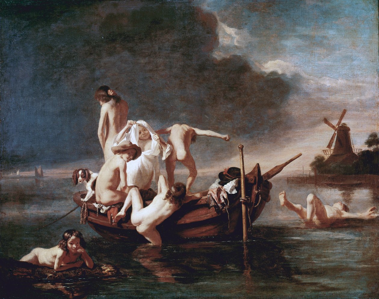 Banyo (tuval üzerine yağlı boya by Nicolaes Maes