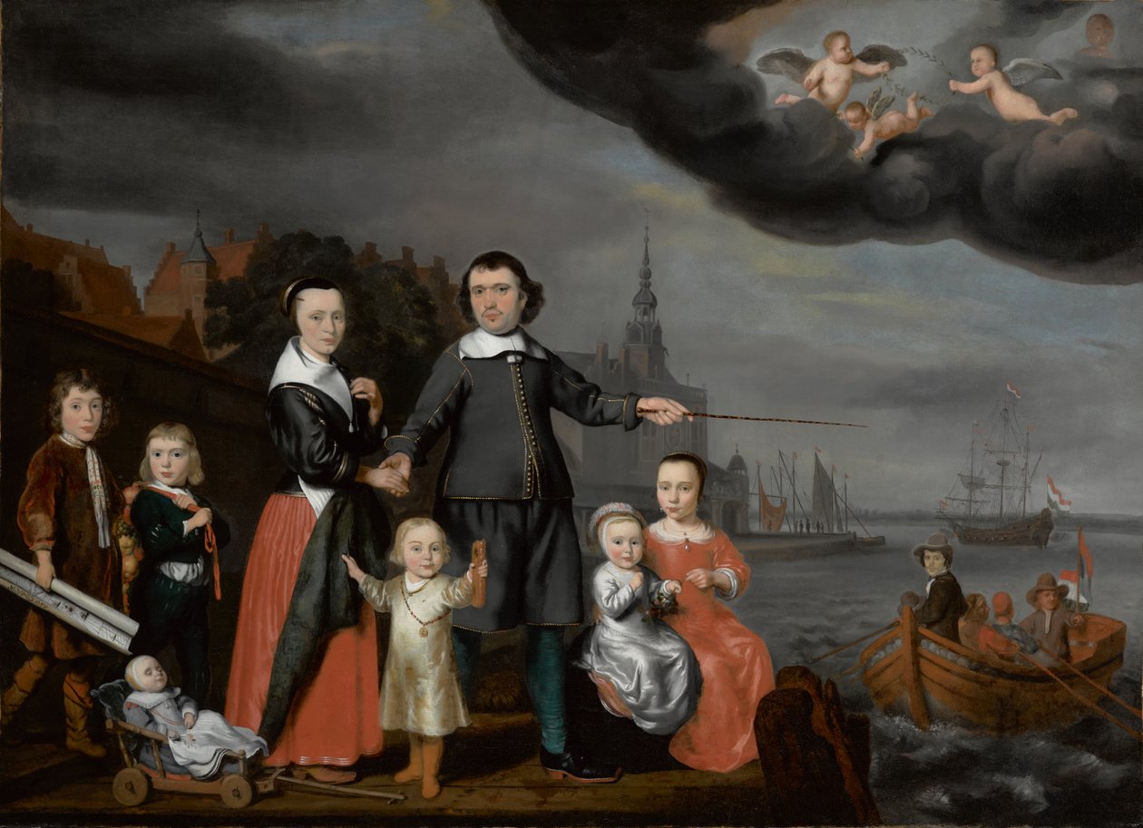 Kaptan Job Jansse Cuijter ve Ailesi, 1659 by Nicolaes Maes