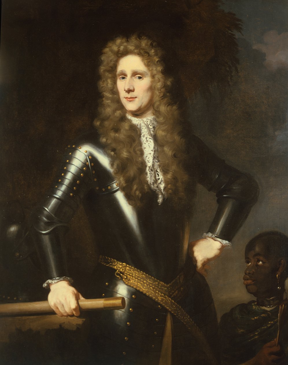 Albay Rupert Bridges ve Hizmetçisi by Nicolaes Maes