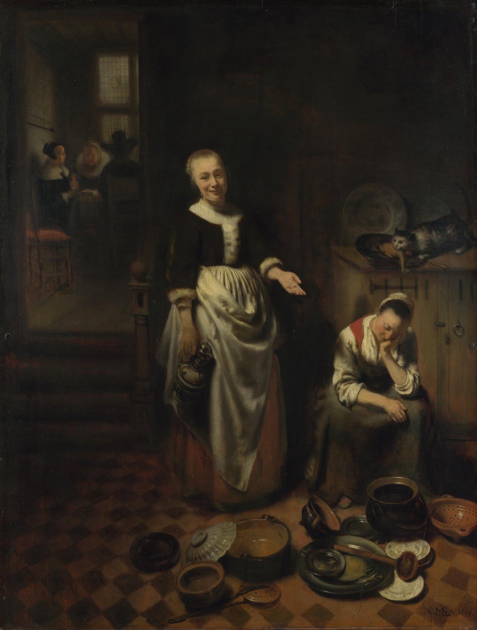 boş hizmetçi by Nicolaes Maes