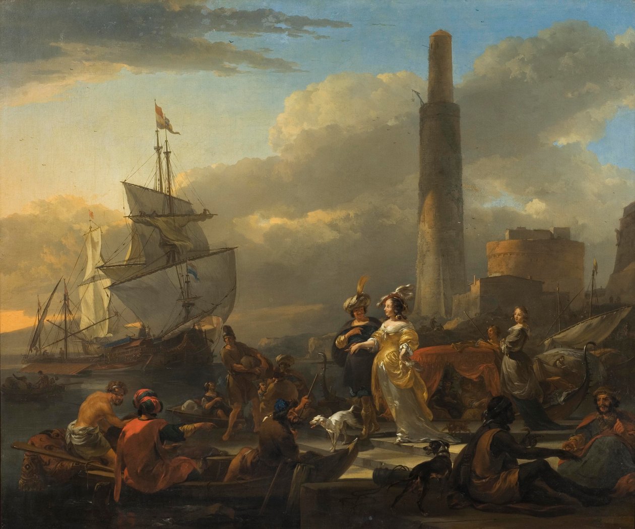 Bir Liman Sahnesi, c.1665 by Nicolaes Pietersz. Berchem