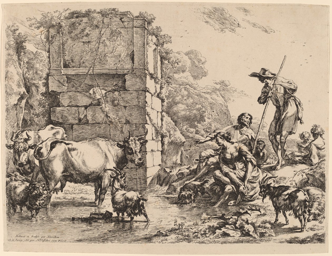 inek içme by Nicolaes Pietersz Berchem