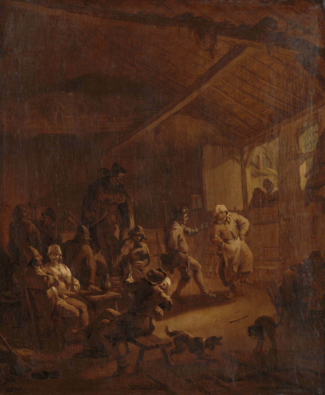 Ahırda Dans Eden Köylüler by Nicolaes Pietersz Berchem