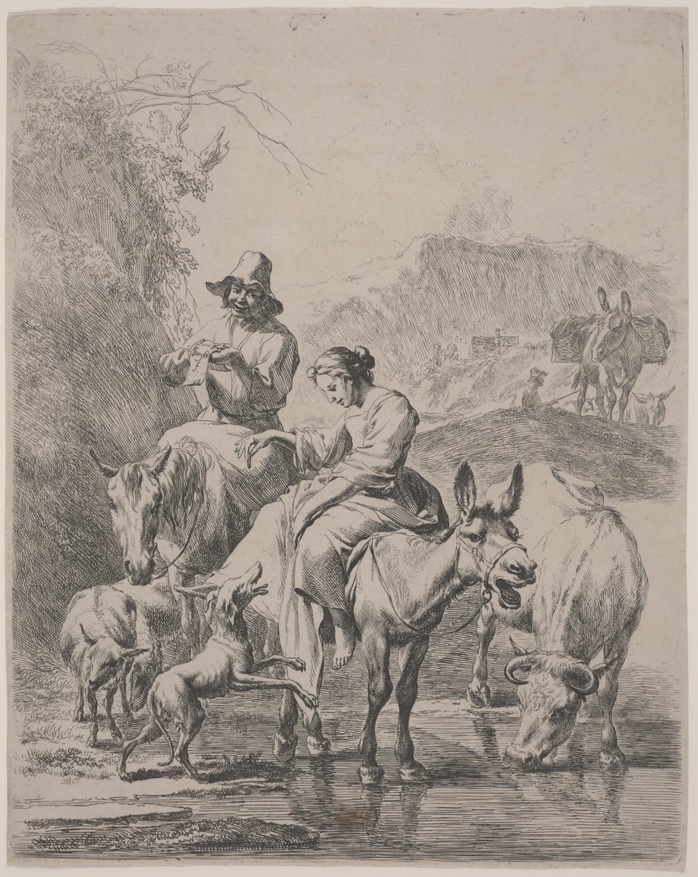 Nehir geçişi by Nicolaes Pietersz. Berchem