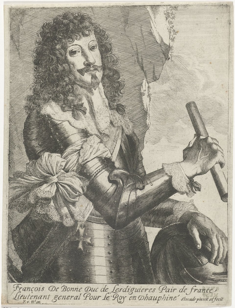 François de Bonne-Lesdiguières-de Créqui'nin portresi by Nicolaes Van Helt Stockade