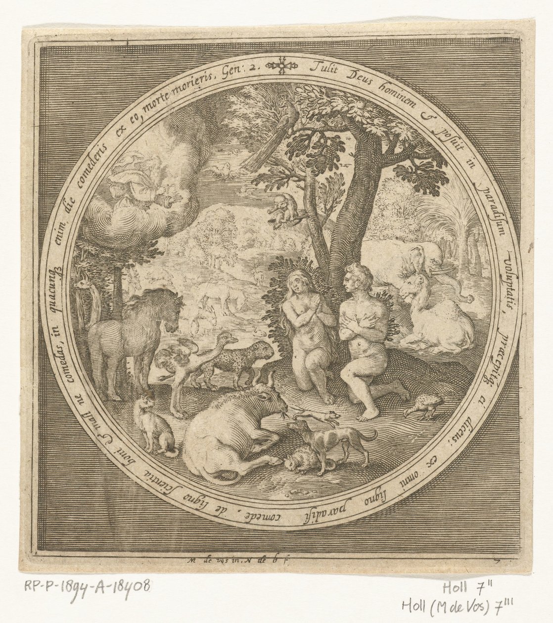 Adem ve Havva Cennette Yaratılıştan Cennetten Kovulmaya (dizi adı) by Nicolaes de Bruyn