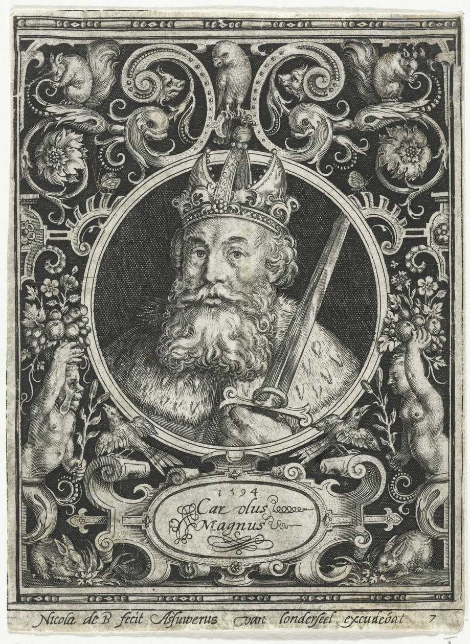 Büyük Charles, Frank Kralı, 1594 by Nicolaes de Bruyn
