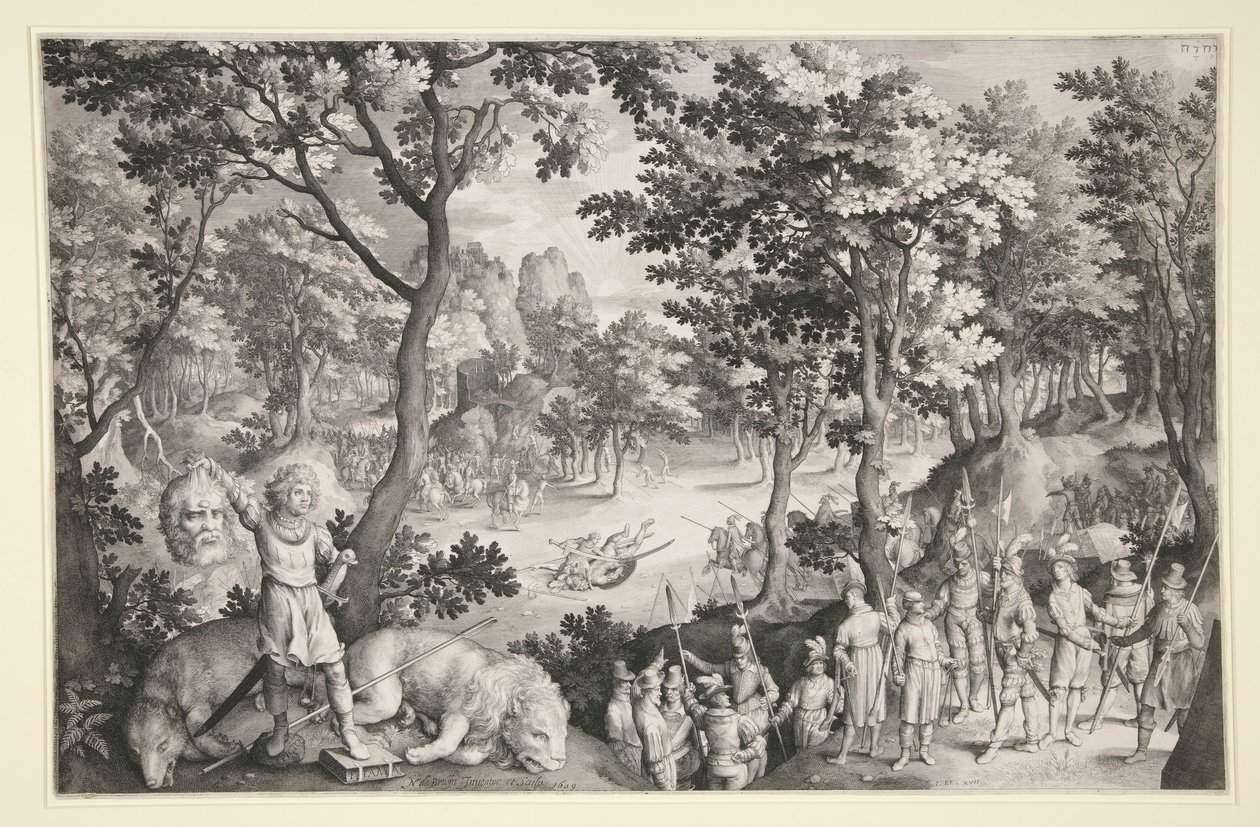 David ve Goliath by Nicolaes de Bruyn