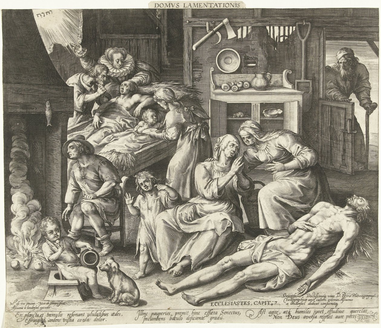 Yas dolu bir ev Domus Lamentationis (nesne üzerindeki başlık) by Nicolaes de Bruyn