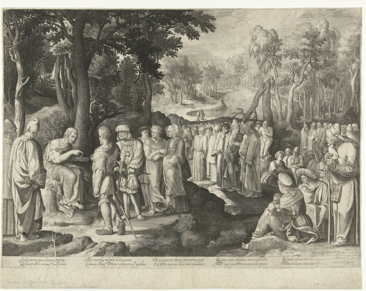 Vaftizci Yahya kalabalığa iyi haberi duyuruyor by Nicolaes de Bruyn