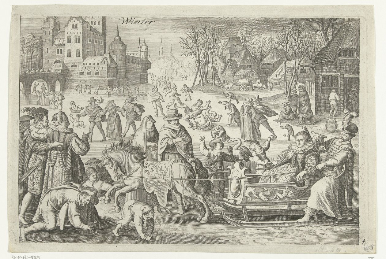 Kış (nesne üzerindeki başlık) Four Seasons (dizi adı) by Nicolaes de Bruyn