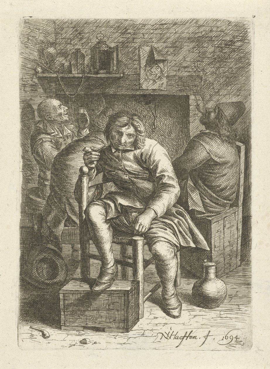 sigara içen adam by Nicolaes van Haeften