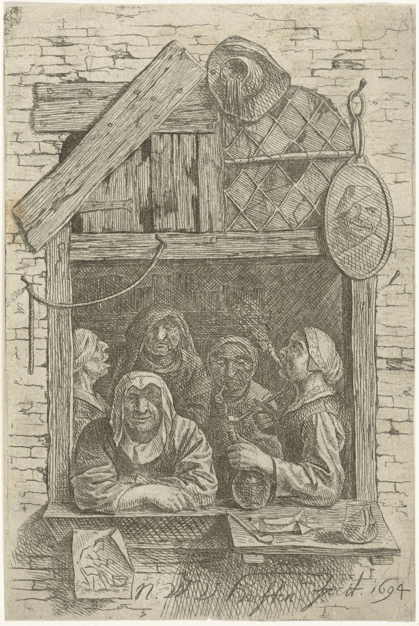 Bir pencerede beş kadın by Nicolaes van Haeften