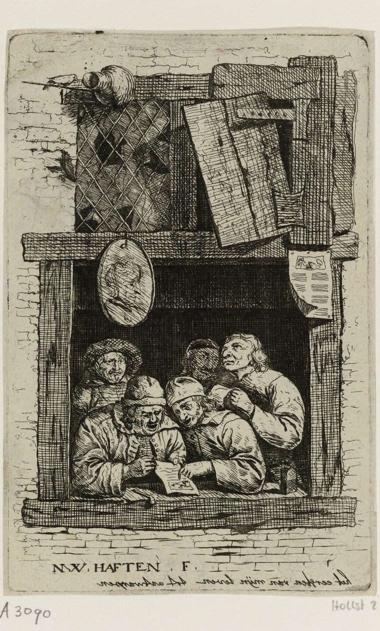 Açık bir pencerede beş şarkıcı: retorikçiler by Nicolaes van Haeften