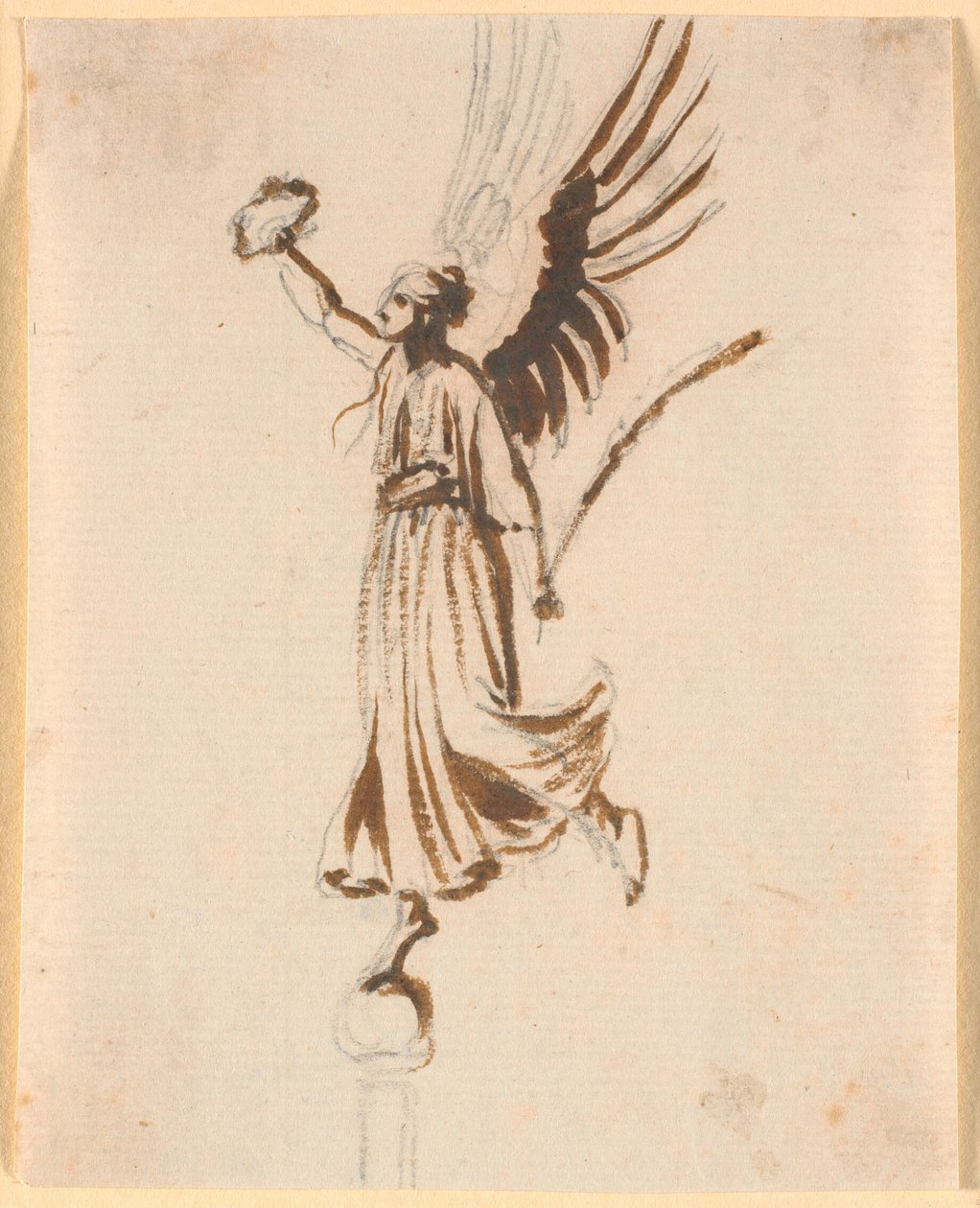 Zafer çelengi olan kanatlı bir Victoria by Nicolai Abildgaard