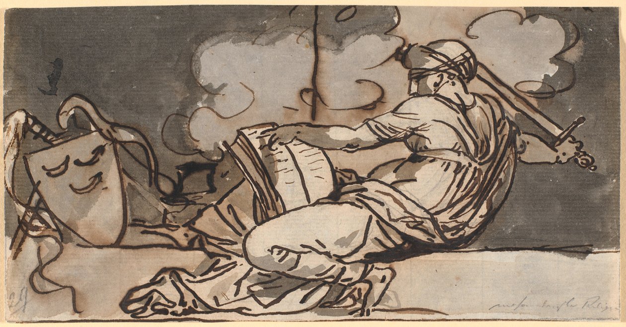 Muhammed dinini simgeleyen yalancı kadın figürü by Nicolai Abildgaard