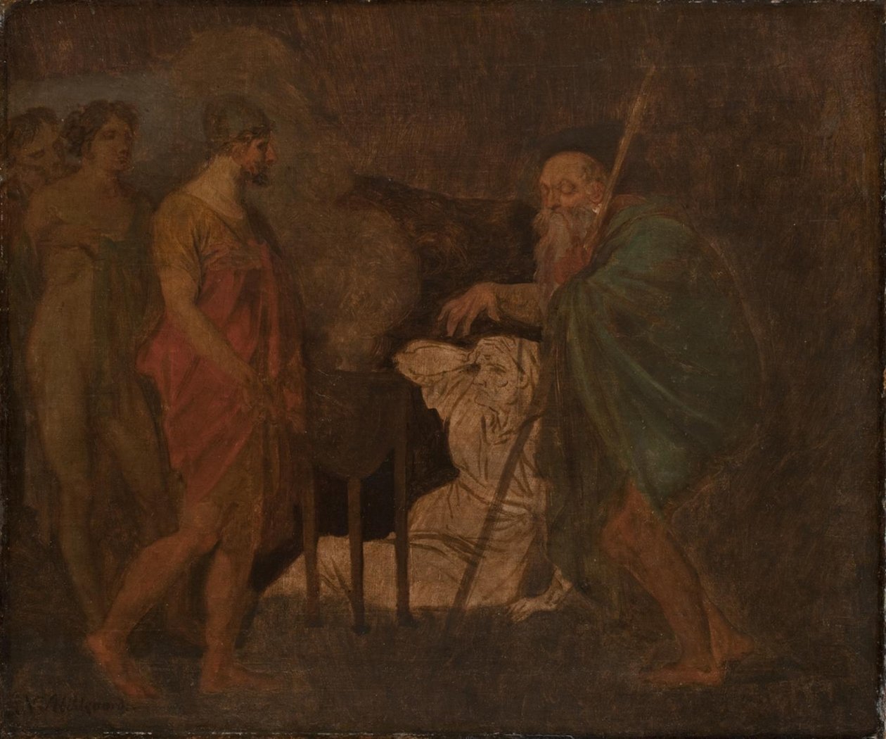 Odysseus Teiresias ile Danışmanlık Alır. Homeros