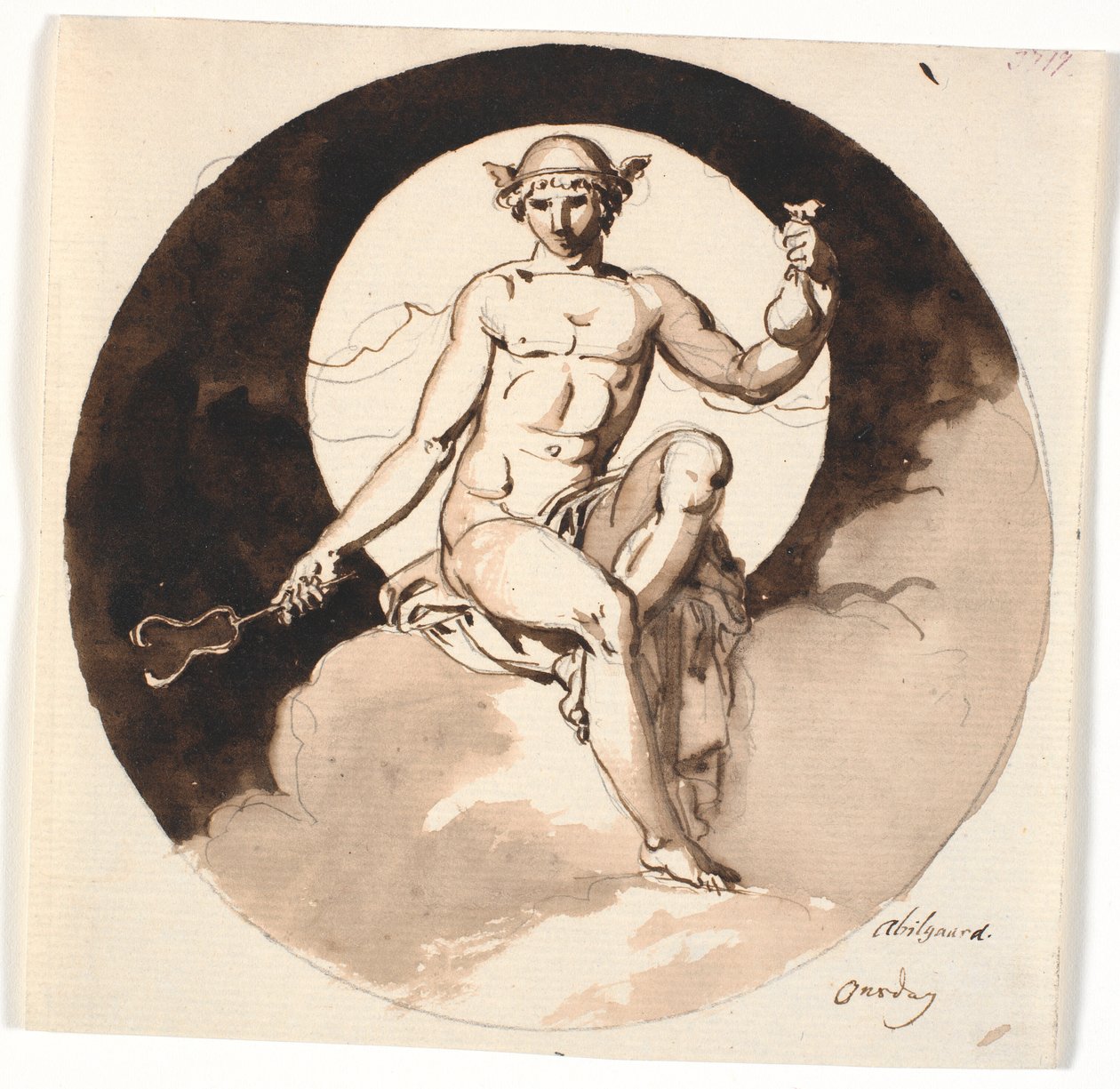 Çarşamba. Merkür, personel ve çanta ile oturur by Nicolai Abildgaard